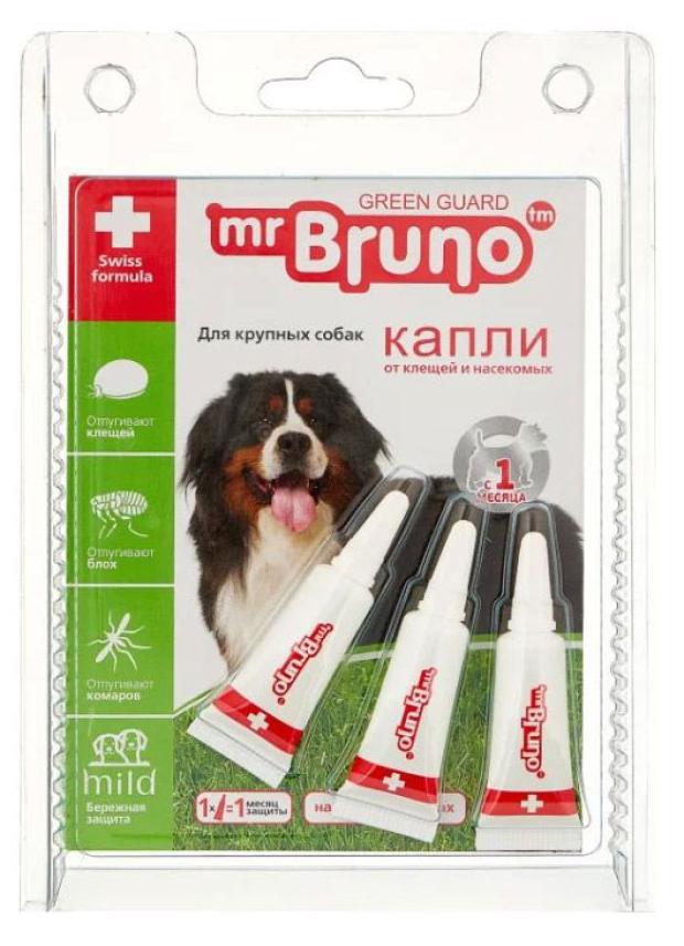 

Капли для крупных собак весом более 30 кг Mr.Bruno репеллентные 3х4 мл