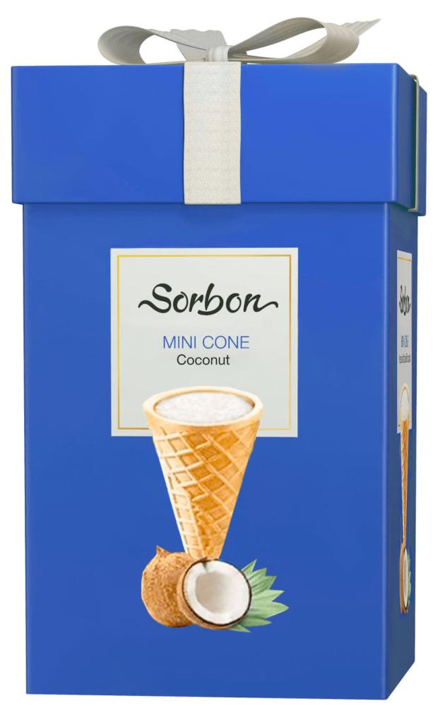 Конфеты Sorbon Мини-рожок хрустящий Кокос и воздушные зерна, 200 г конфеты sorbon арахис и воздушные зерна 200гр