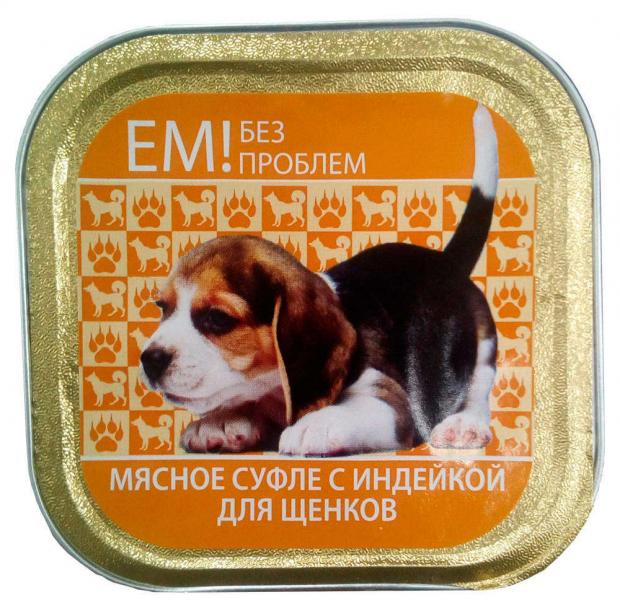 

Консервы для щенков «Ем Без Проблем» мясное суфле с индейкой, 100 г