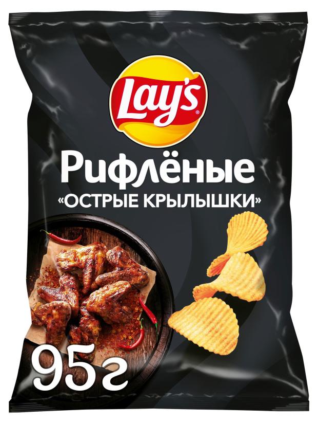 

Чипсы картофельные Lay's Рифленые со вкусом Острых крылышек 95г