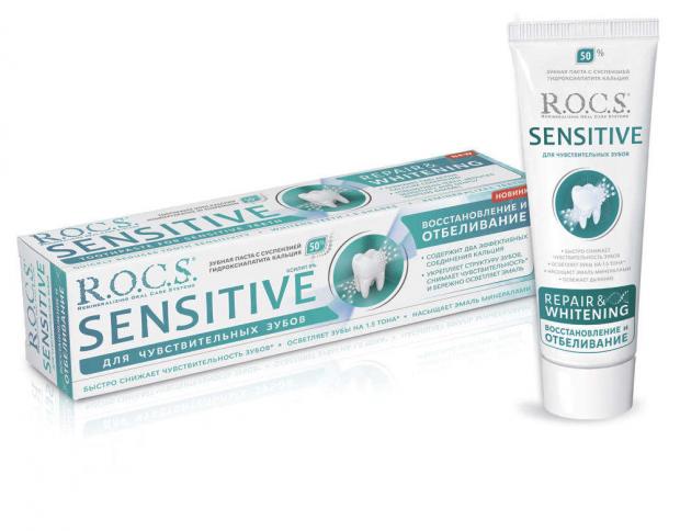 

Зубная паста R.O.C.S. восстановление и отбеливание Sensitive R.O.C.S, 94 г