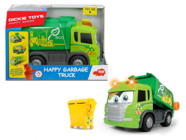 Мусоровоз Dickie Toys Happy моторизированный, 25 см машинка dickie toys happy 3814016 25 см красный