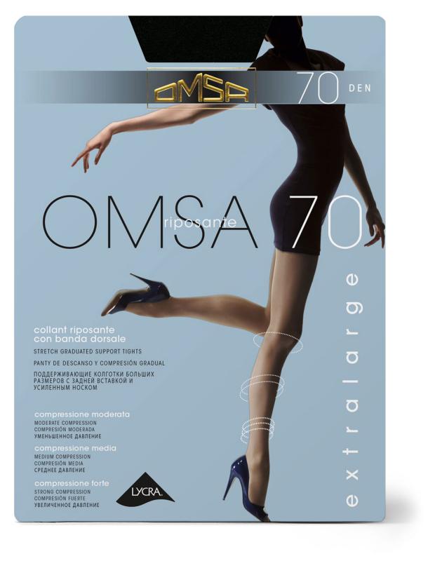 Колготки женские OMSA Attiva 70 XXL Nero, р. 6