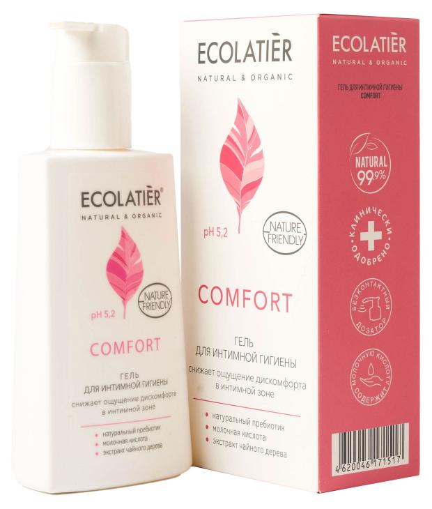 

Гель для интимной гигиены Ecolatier Comfort с молочной кислотой и пробиотиком, 250 мл