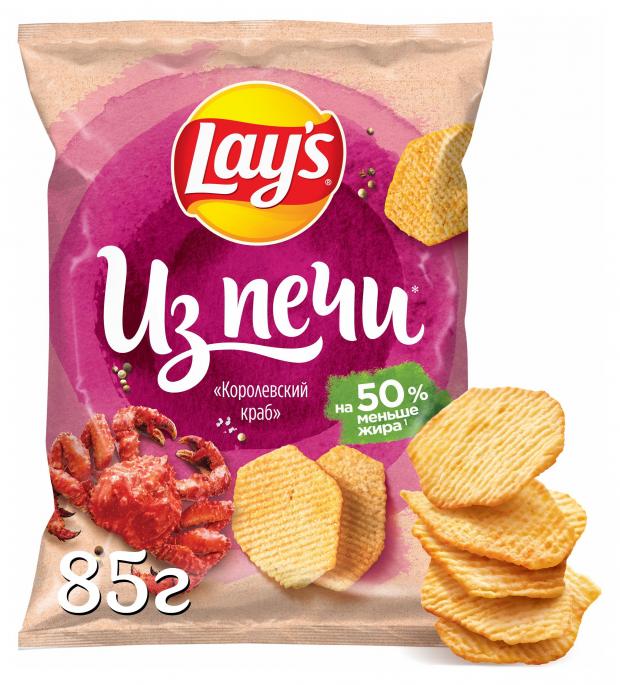 

Чипсы картофельные Lay's Из печи со вкусом королевского краба, 85 г