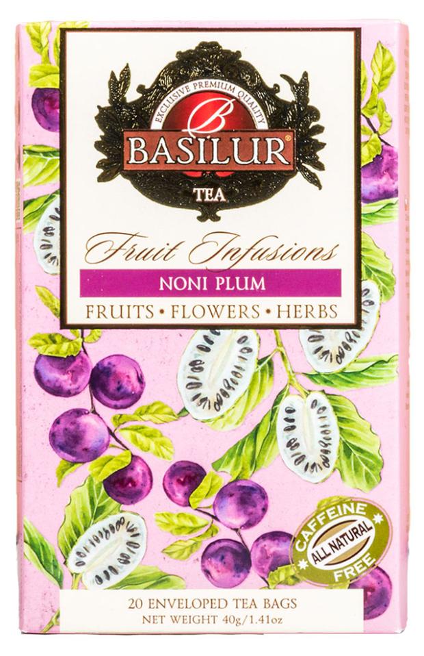 Чайный напиток Basilur Фруктовое вдохновение Noni Plum, 20 пакетиков