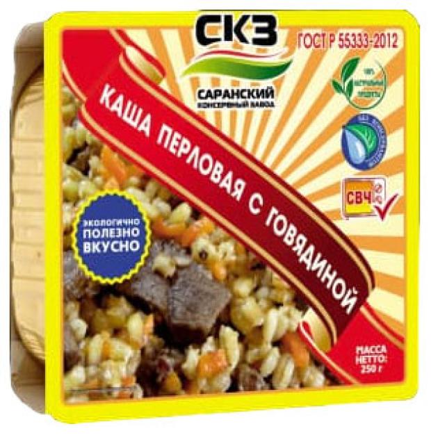 Каша перловая Саранский КЗ с говядиной, 250 г