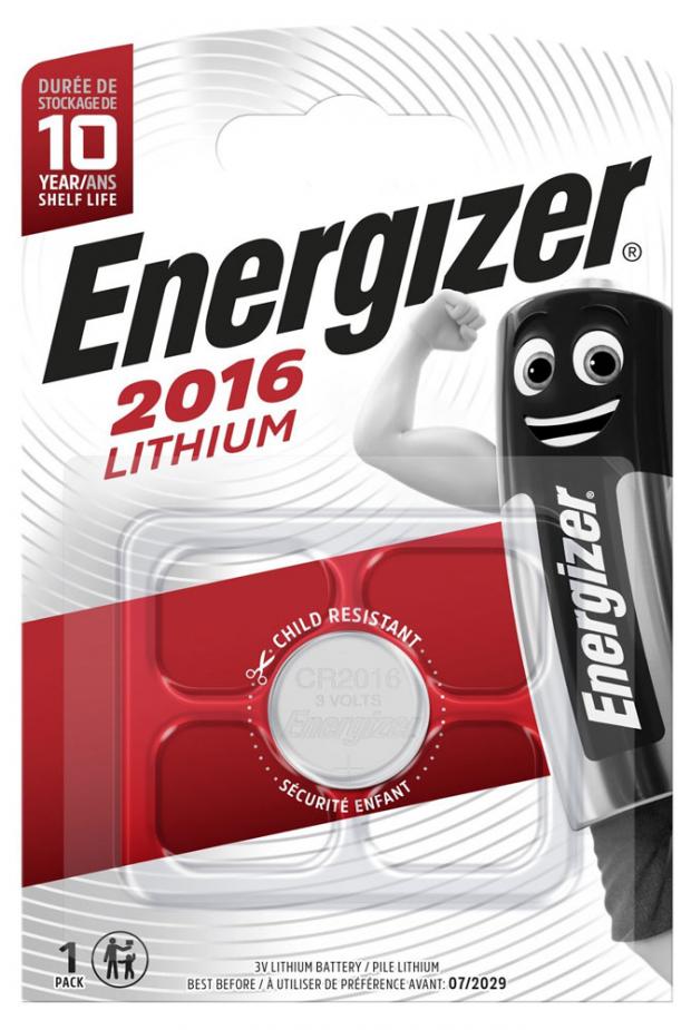 

Батарейка литиевая Energizer CR2016, 1 шт