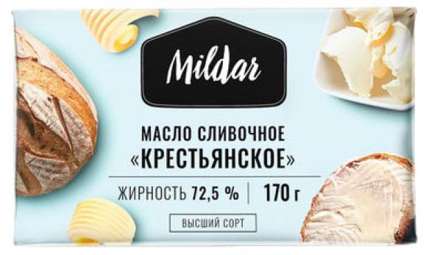 Масло сливочное Mildar Крестьянское 72,5% БЗМЖ, 170 г