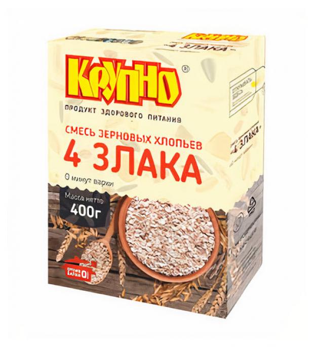 Смесь зерновых хлопьев Крупно 4 злака, 400 г