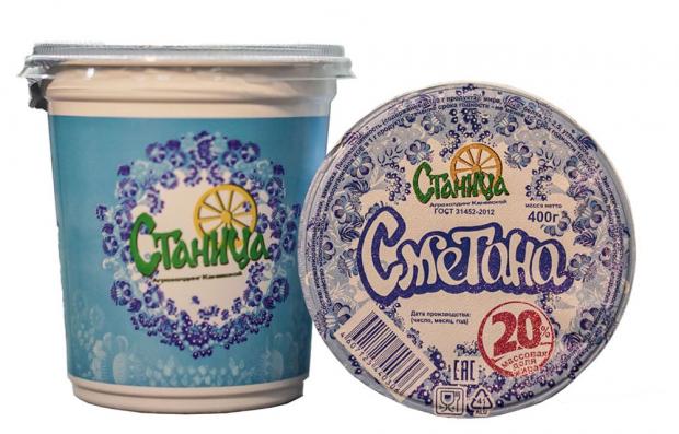Сметана Станица 20% БЗМЖ, 400 г
