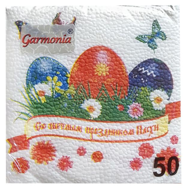 

Салфетки одноразовые бумажные Garmonia Светлый праздник Пасха 1-слой, 24х24 см, 50 шт