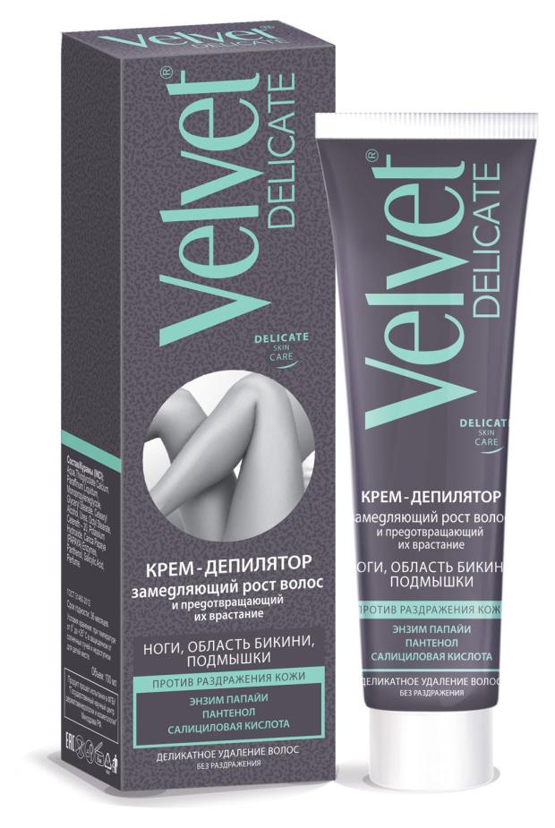 

Крем для депиляции Velvet Delicate замедляющий рост волос и предотвращающий их врастание, 100 мл