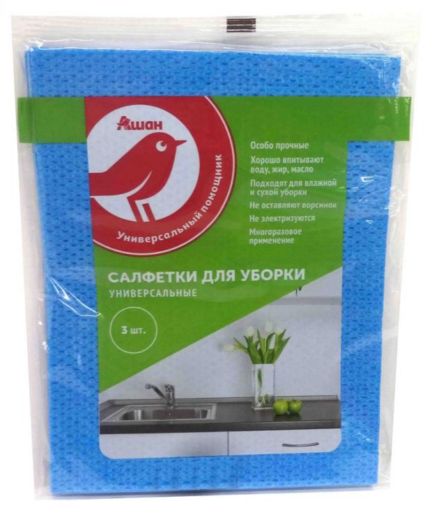 

Салфетки для уборки АШАН, 3 шт
