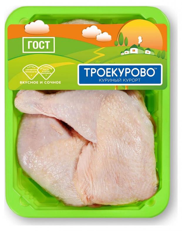 Окорочок цыпленка-бройлера Троекурово охлажденный (0,6-1 кг), 1 упаковка ~1 кг
