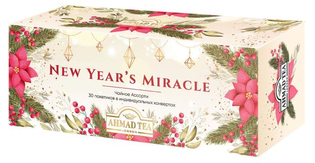 

Чайный набор Ahmad Tea Ассорти Новогоднее чудо 3 вкуса, 30 пакетиков