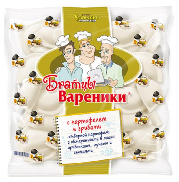 Вареники Братцы Вареники с картошкой и грибами замороженные, 350 г вареники с картофелем и грибами 350 г морозко