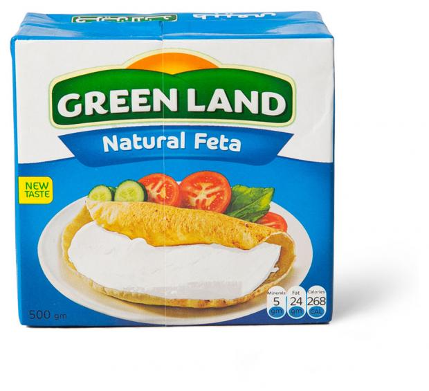 Сыр рассольный Greenland Natural Feta 55% БЗМЖ, 500 г