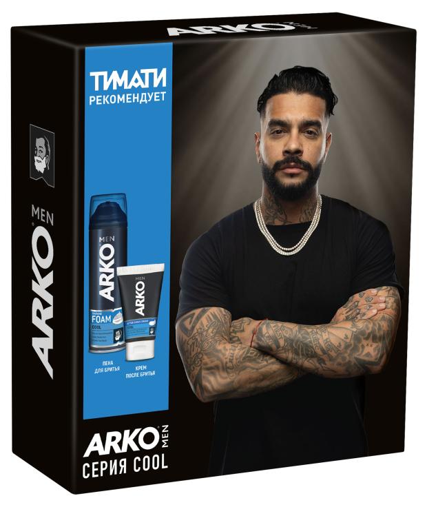 

Подарочный набор Arko Cool Пена, 200 мл + крем после бритья, 50 мл