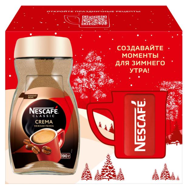 

Кофе растворимый Nescafe Classic Crema в наборе с кружкой, 190 г