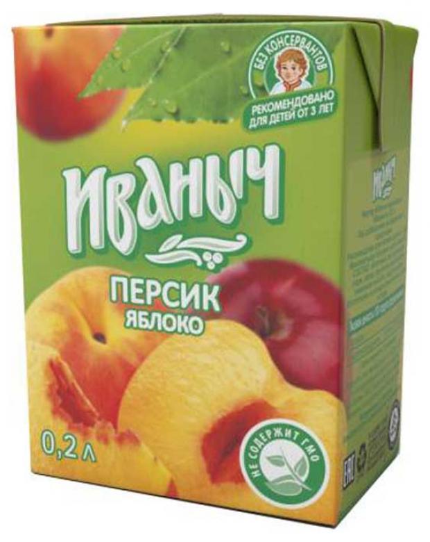 Нектар Иваныч яблочно-персиковый, 200 мл