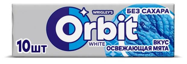 Резинка жевательная Orbit White Освежающая мята без сахара, 13,6 г жевательная резинка orbit тропическое манго 13 6 г