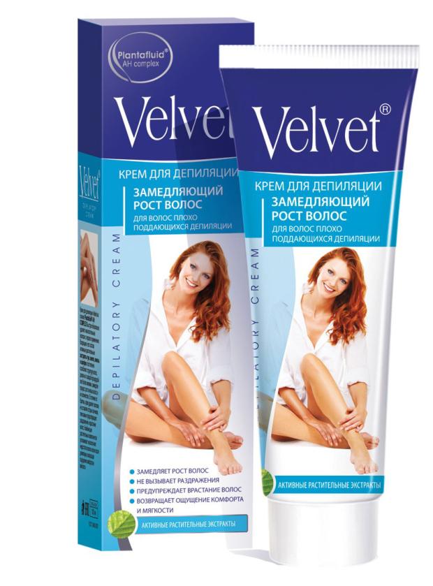 

Крем для депиляции Velvet Активные растительные экстракты замедляющий рост волос, 100 мл