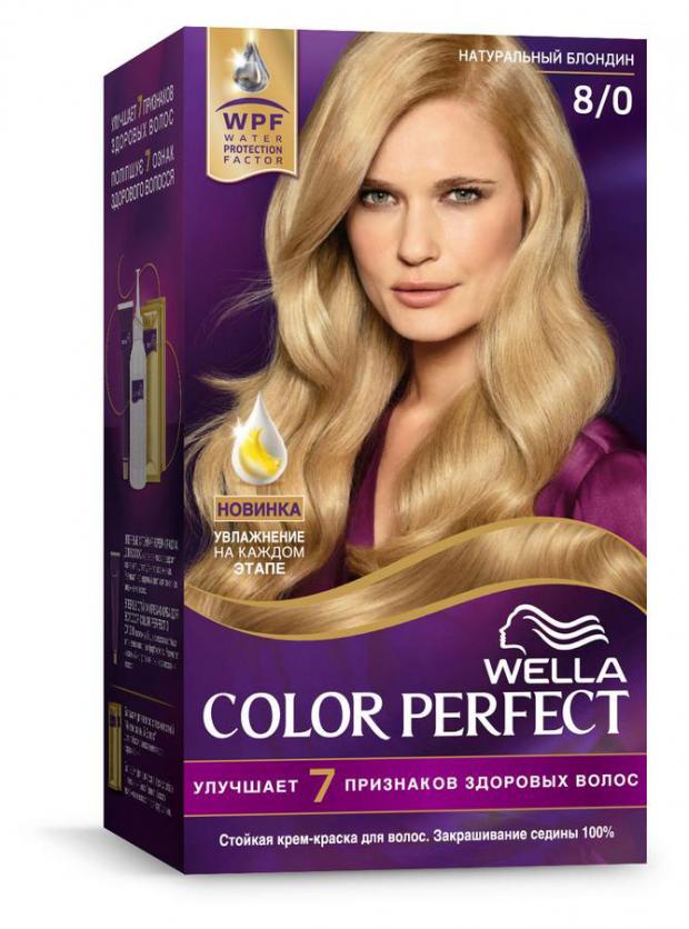 Крем-краска для волос Wella Color Perfect 8/0 натуральный блондин