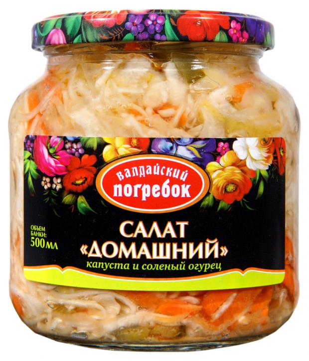 

Салат «Валдайский погребок» Домашний капуста и соленый огурец, 500 г