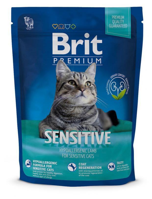 

Сухой корм для кошек Brit Premium гипоаллергенный ягненок, 300 г