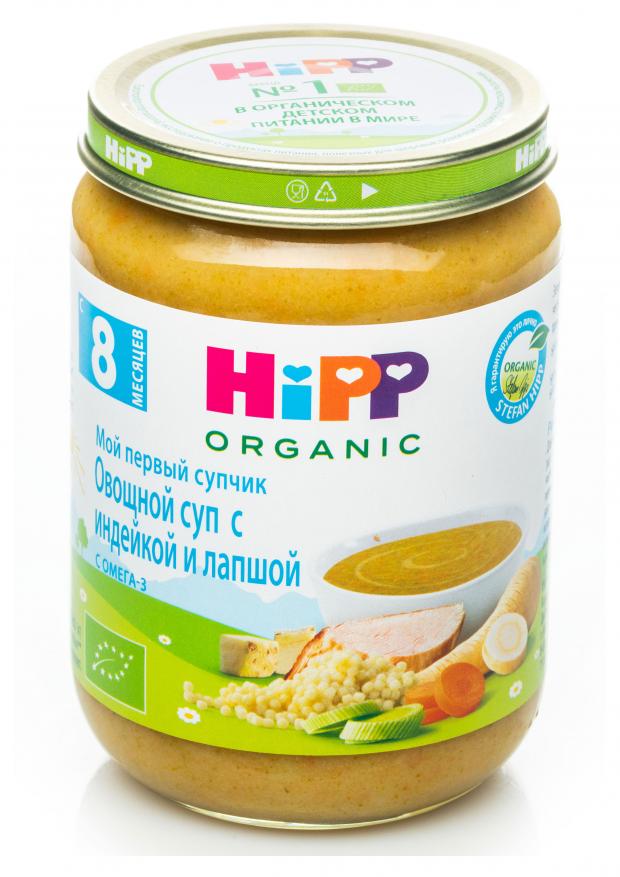

Пюре HiPP Овощной суп с индейкой и лапшой с 8 мес., 190 г