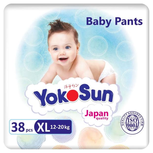 Подгузники-трусики YokoSun XL 12-20 кг, 38 шт