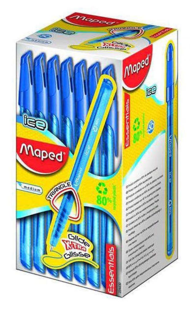 

Ручка шариковая Maped Green Ice синяя, 0,6 мм