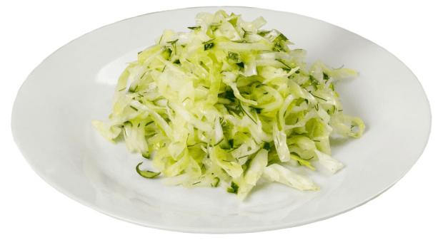 

Салат из капусты Белоручка с огурцом, вес