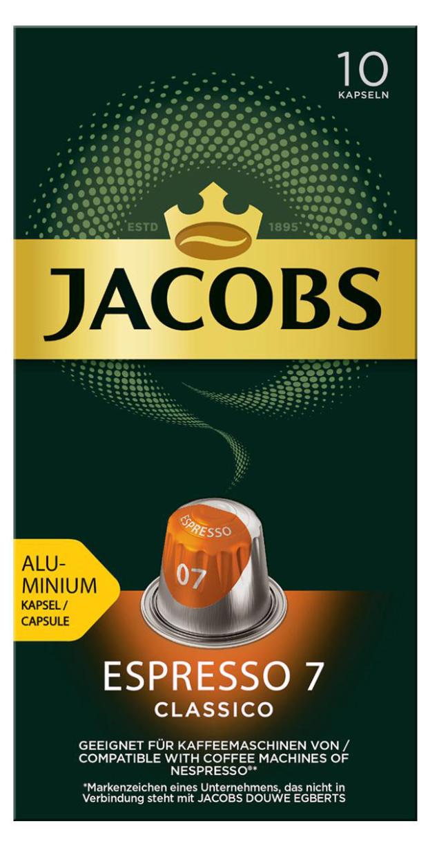 Кофе в капсулах Jacobs Espresso 7 Classico, 10 капсул