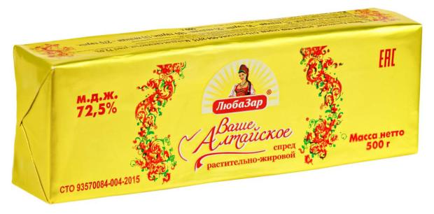 Спред растительно-жировой ЛюбаЗар Ваше Алтайское, 72,5% 500 г