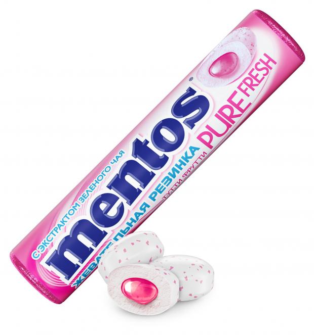 Резинка жевательная Mentos Pure fresh Тутти-Фрутти, 16 г
