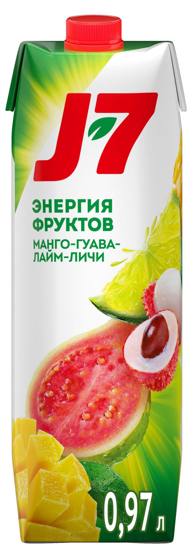

Напиток J7 манго гуава лайм личи с мякотью, 970 мл