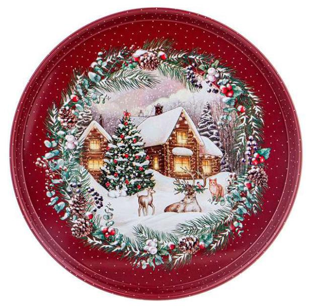 

Поднос Agness Celebration Новый год, 33х2,1 см
