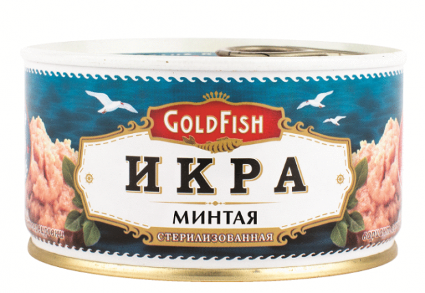 

Икра минтая GoldFish стерилизованная, 120 г