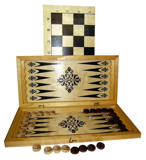 

Игра настольная MP Sport Нарды+шашки 2-в-1, 42х21 см