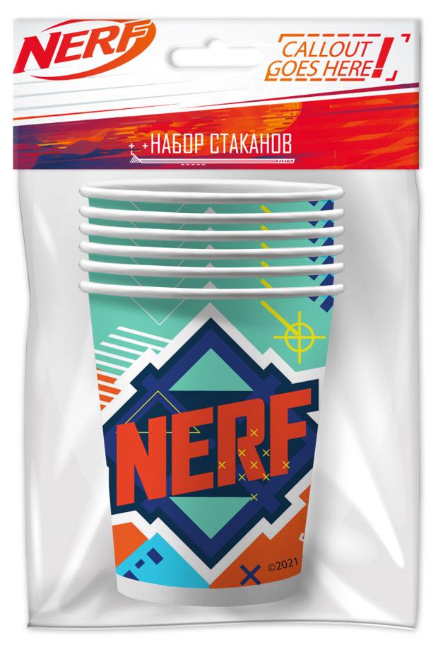 

Набор одноразовых стаканов NERF бумага, 6х250 мл