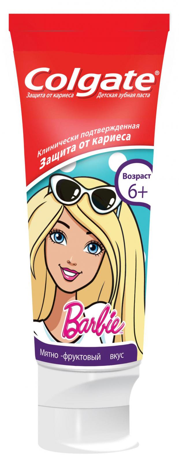 Детская зубная паста Colgate Barbie, Batman 6 +, 75 мл, в ассортименте