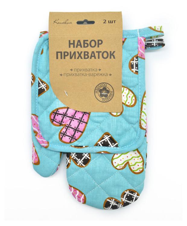 

Набор прихваток Коллекция Варежка + Прихватка, 2 шт