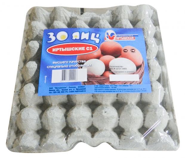 Яйца куриные Иртышское С1, 30 шт