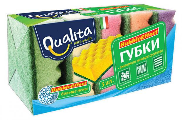 

Губка для посуды Qualita Bubble Effect, 5 шт