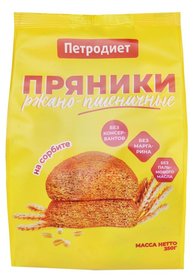 

Пряники Петродиет ржано-пшеничные на сорбите, 350 г
