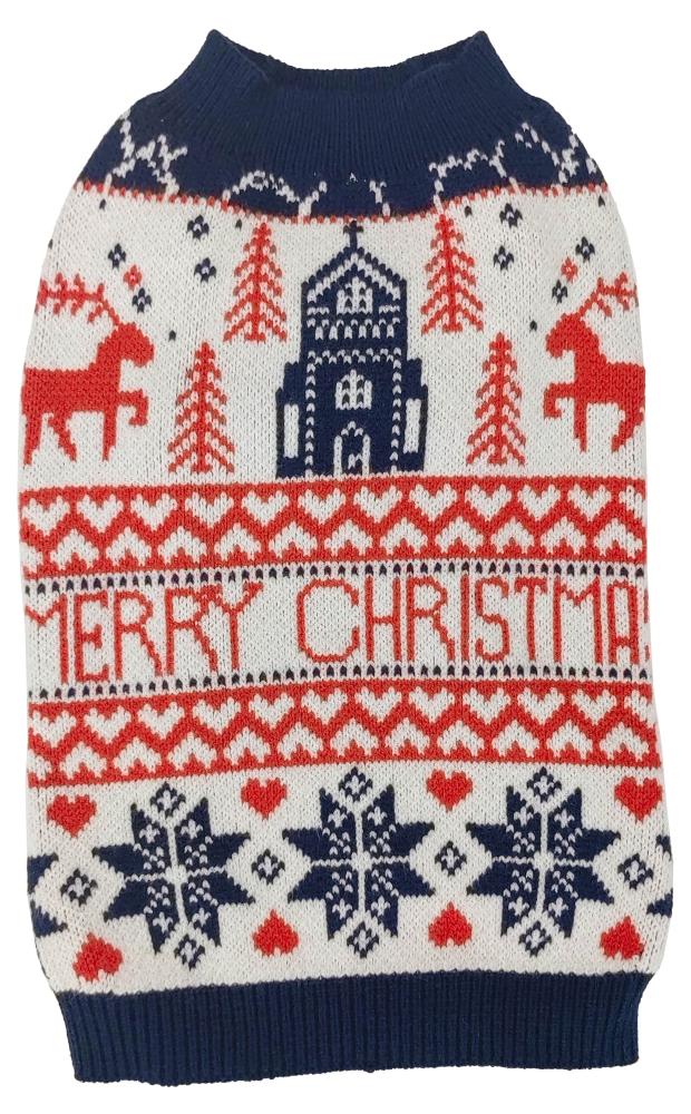 

Свитер для собак I love Christmas белый