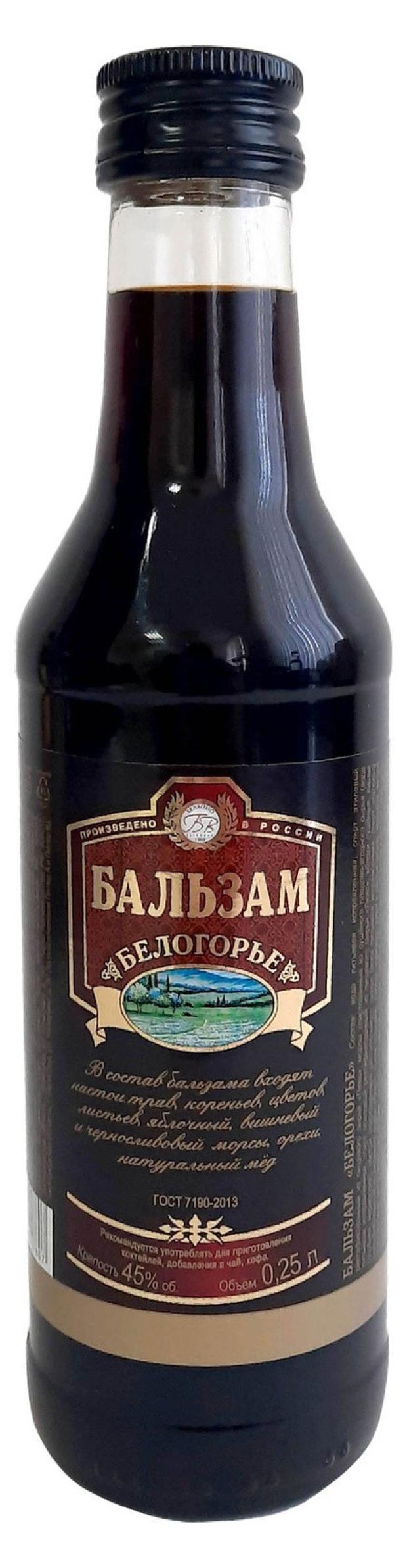 Бальзам Белогорье травяной Россия, 0,25 л