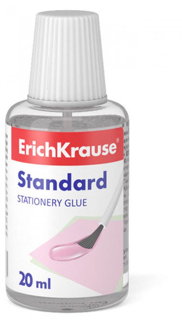 

Клей канцелярский ErichKrause Standard с кисточкой, 20 мл